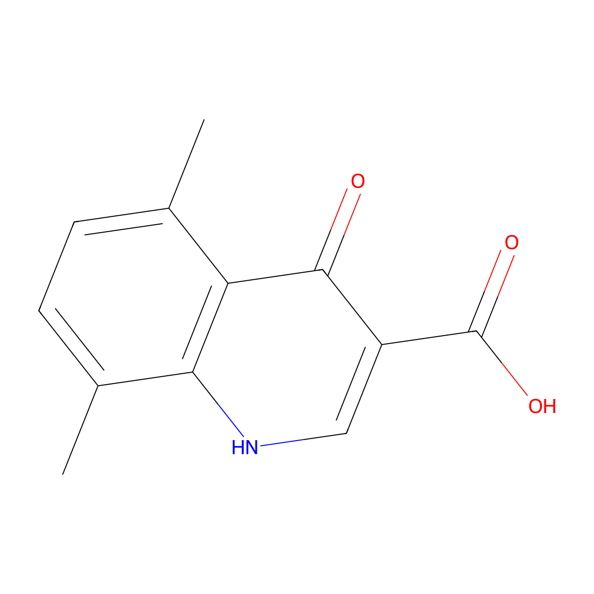 5,8-Dimethyl-4-hydroxyquinoline-3-carboxylic acid molecular structure, CAS 303010-02-8