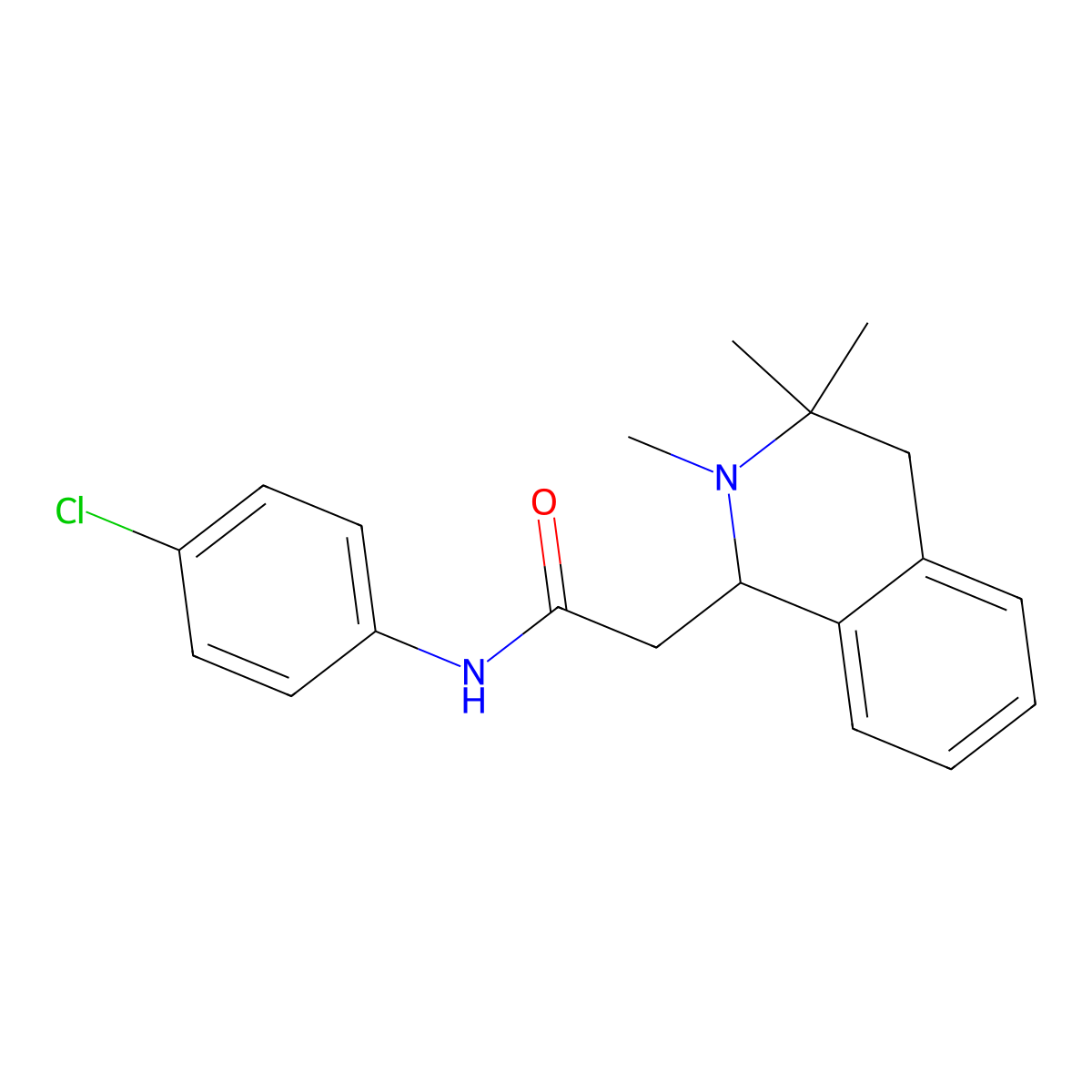 N-(4-chlorophenyl)-2-(2,3,3-trimethyl-1,4-dihydroisoquinolin-1-yl)acetamide molecular structure, CAS 303011-75-8