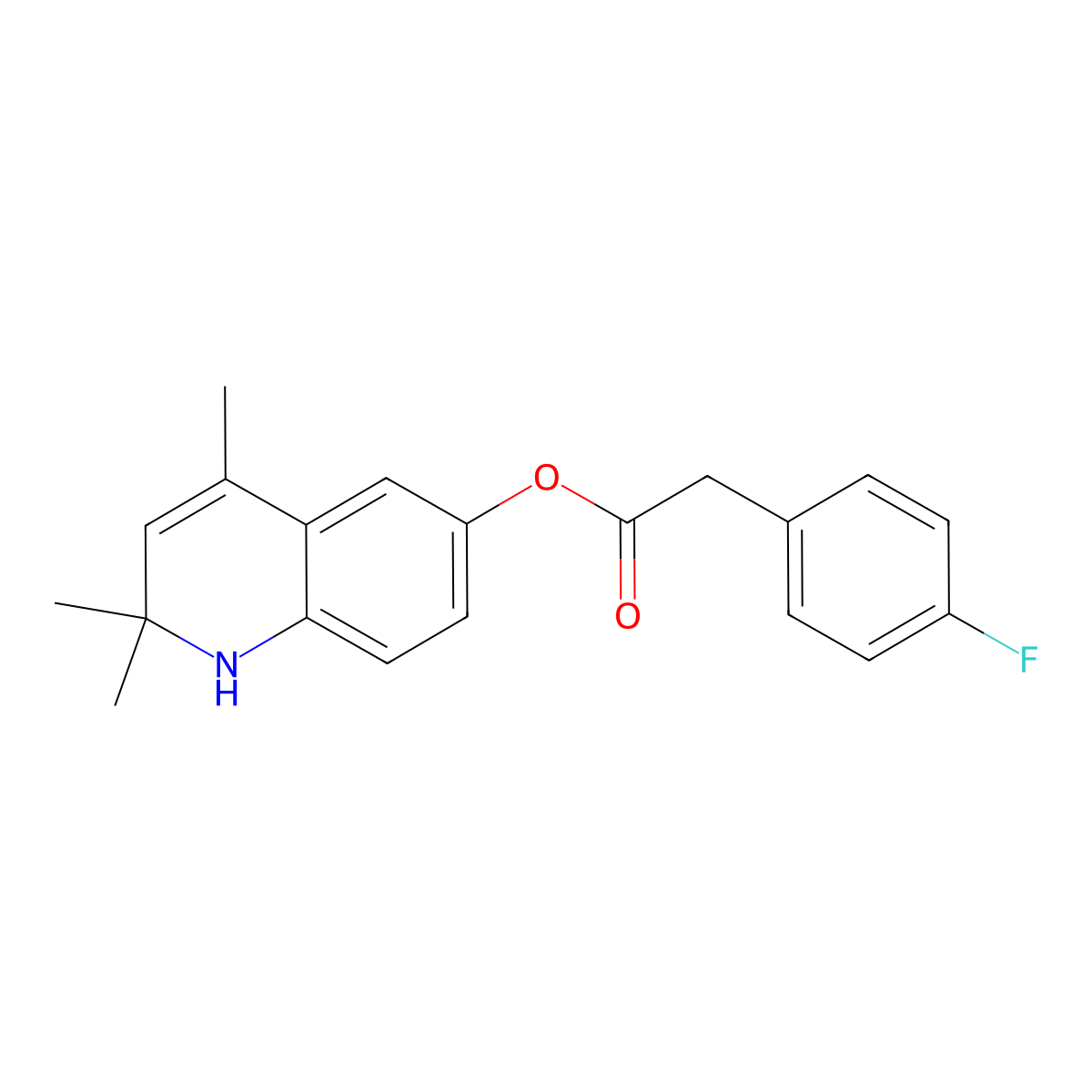 2,2,4-Trimethyl-1,2-dihydroquinolin-6-yl (4-fluorophenyl)acetate molecular structure, CAS 303012-37-5
