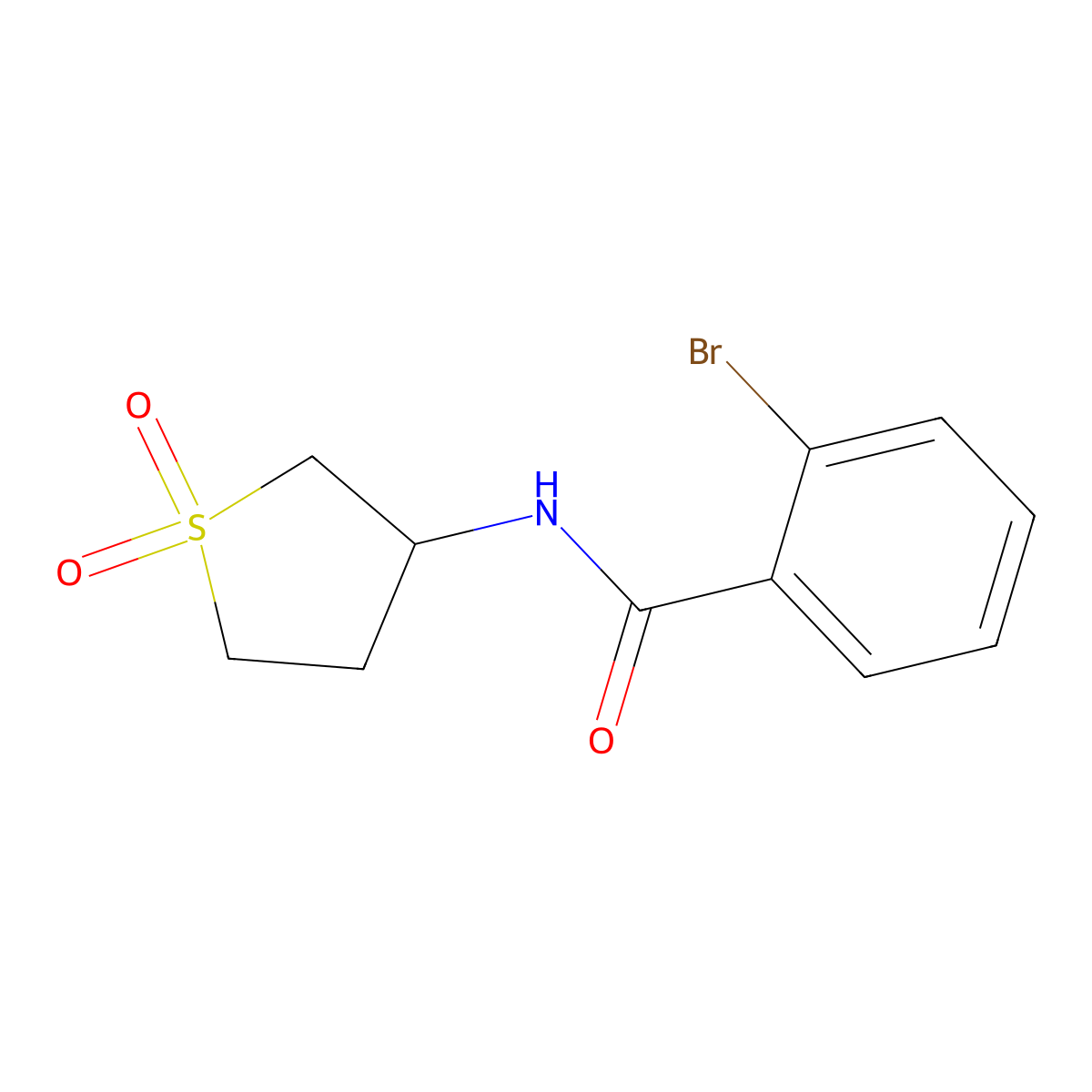 2-bromo-N-(1,1-dioxidotetrahydrothiophen-3-yl)benzamide molecular structure, CAS 303016-10-6
