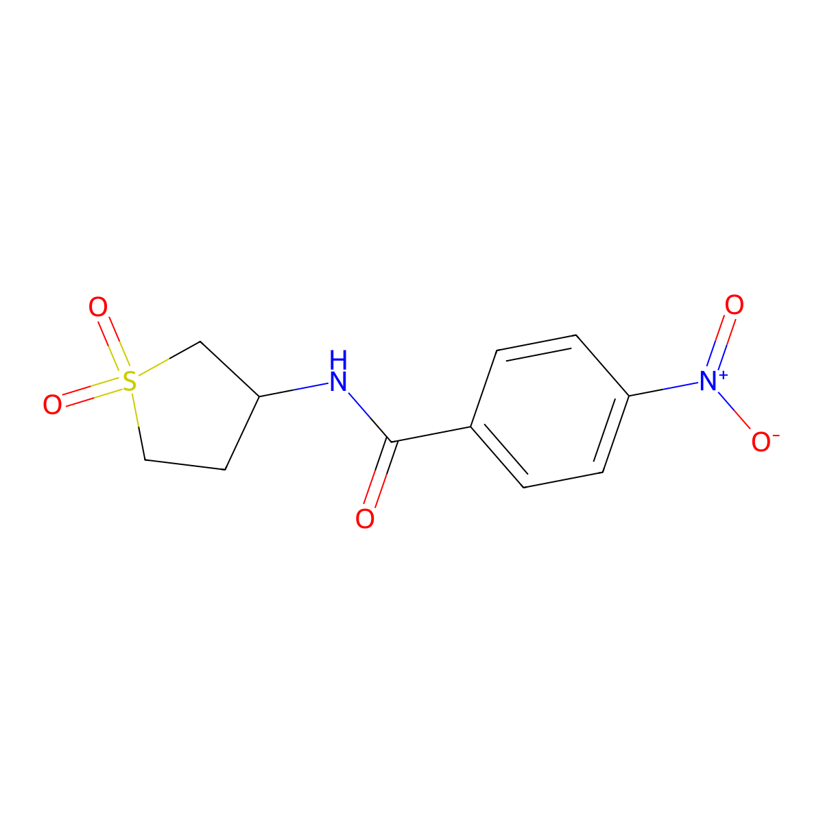 N-(1,1-dioxothiolan-3-yl)-4-nitrobenzamide molecular structure, CAS 303016-15-1