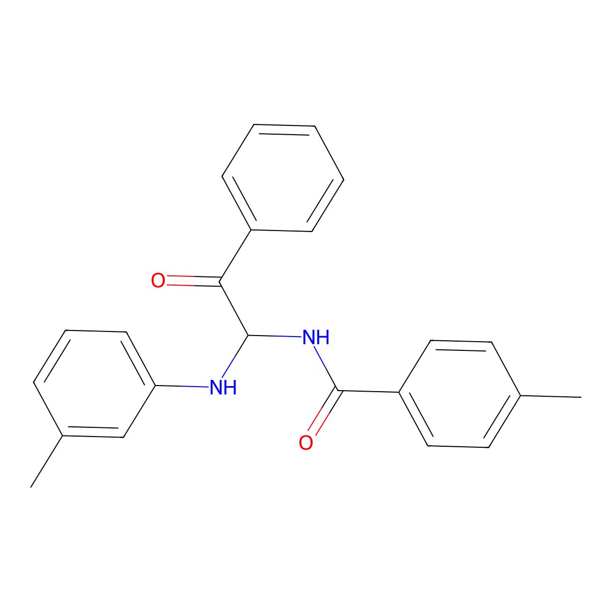 4-methyl-N-{1-[(3-methylphenyl)amino]-2-oxo-2-phenylethyl}benzamide molecular structure, CAS 303016-36-6