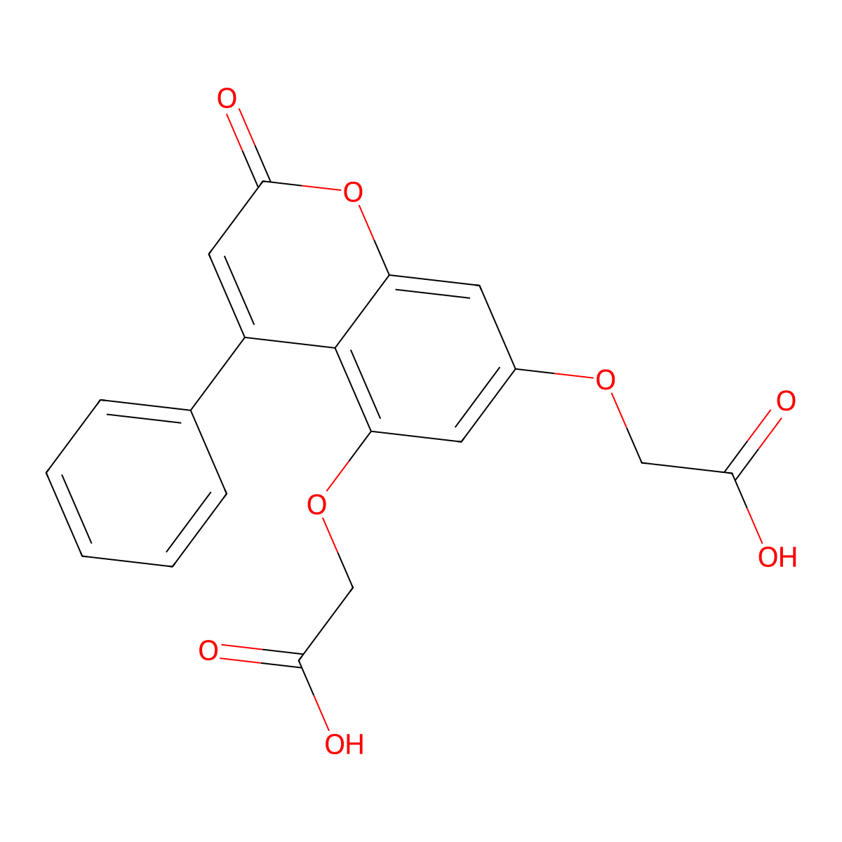 2,2'-[(2-oxo-4-phenyl-2H-chromene-5,7-diyl)bis(oxy)]diacetic acid molecular structure, CAS 303016-64-0