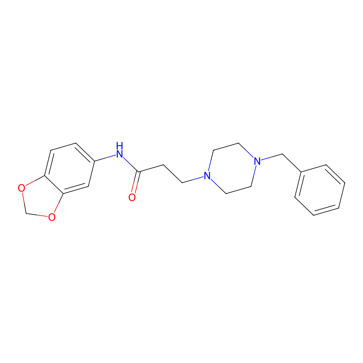 N-(1,3-benzodioxol-5-yl)-3-(4-benzylpiperazin-1-yl)propanamide molecular structure, CAS 303017-86-9