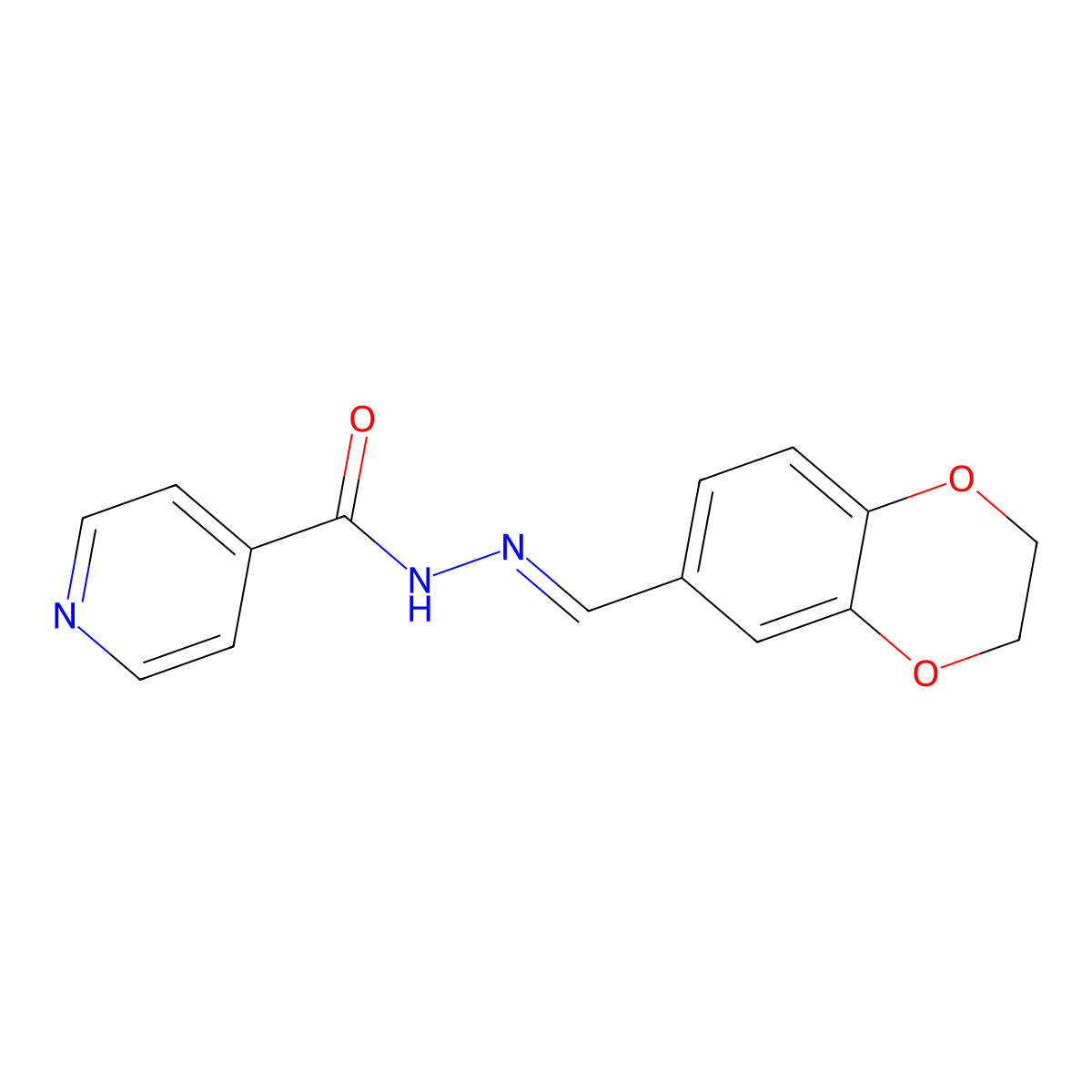 N-(2,3-dihydro-1,4-benzodioxin-6-ylmethylideneamino)pyridine-4-carboxamide molecular structure, CAS 303018-94-2