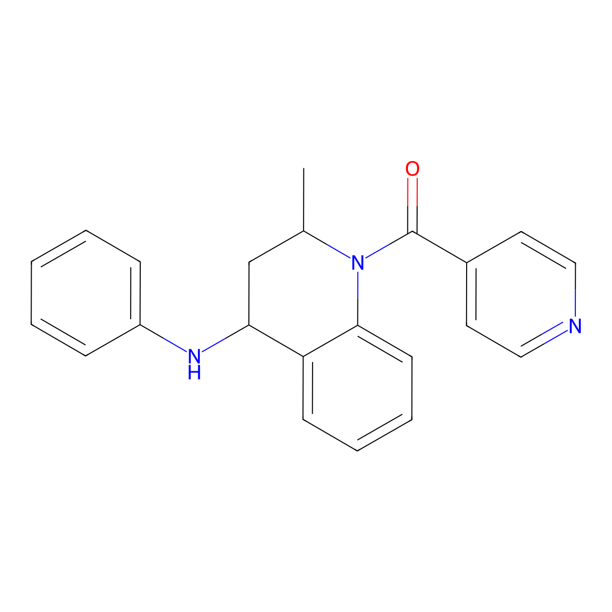 (4-anilino-2-methyl-3,4-dihydro-2H-quinolin-1-yl)-pyridin-4-ylmethanone molecular structure, CAS 303019-11-6