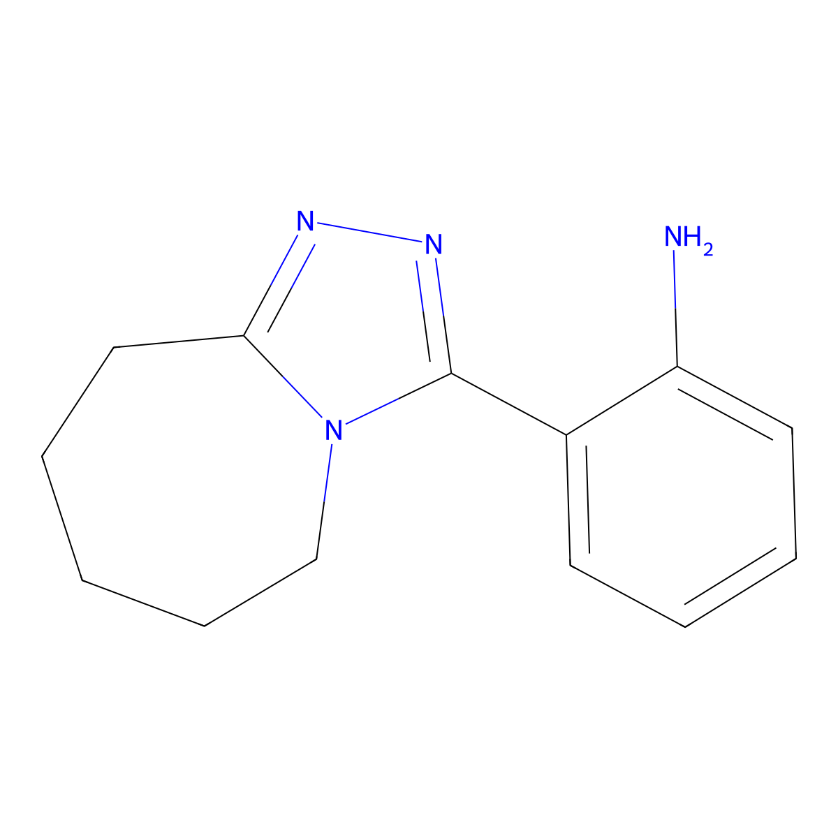 2-{5H,6H,7H,8H,9H-[1,2,4]triazolo[4,3-a]azepin-3-yl}aniline molecular structure, CAS 303019-48-9