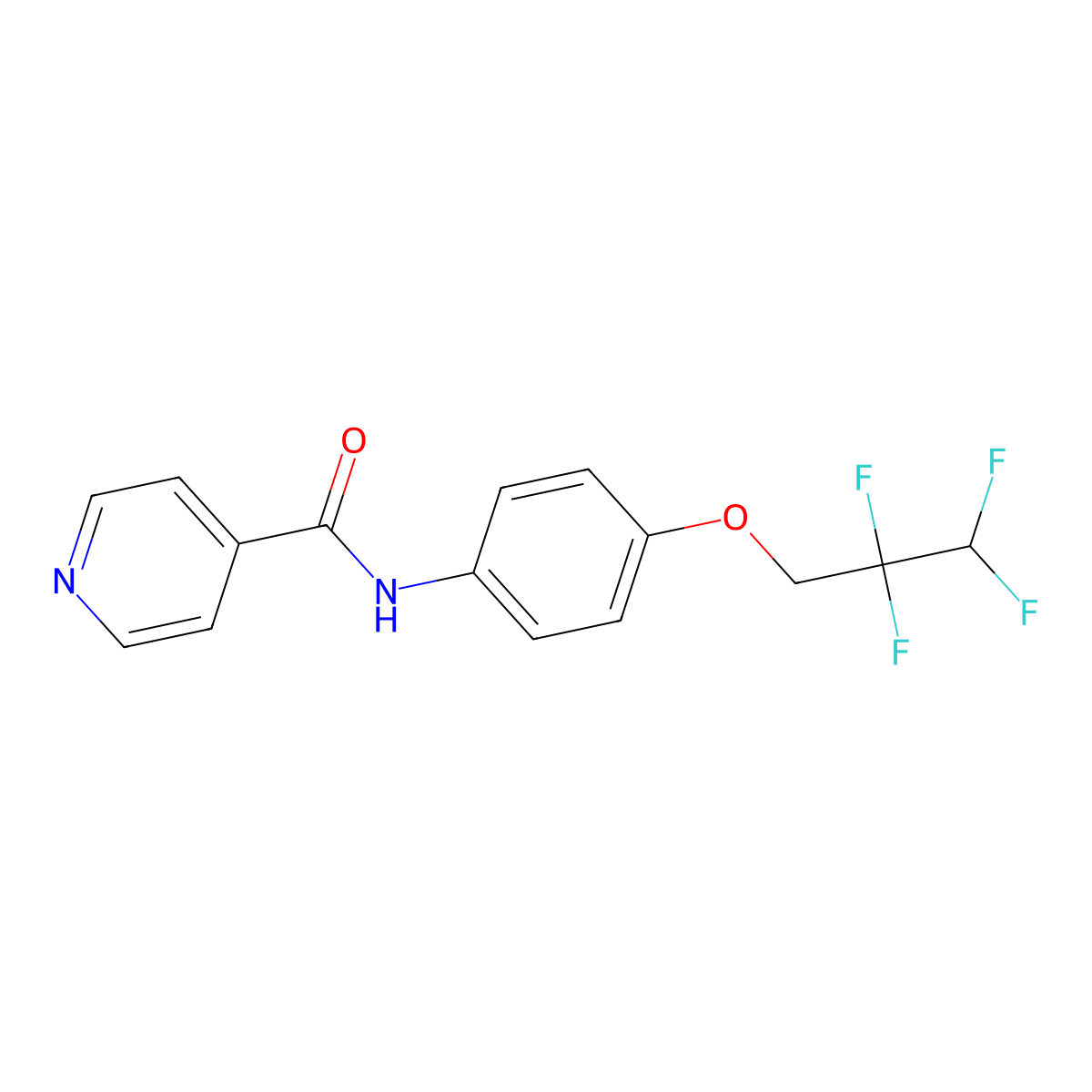 N-(4-(2,2,3,3-Tetrafluoropropoxy)phenyl)-4-pyridinecarboxamide molecular structure, CAS 303019-49-0