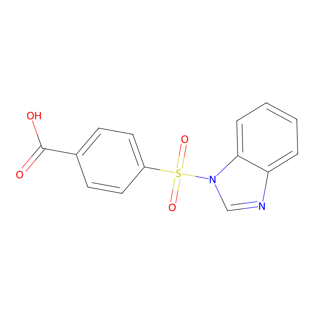 4-(1H-benzimidazol-1-ylsulfonyl)benzoic acid molecular structure, CAS 303019-51-4