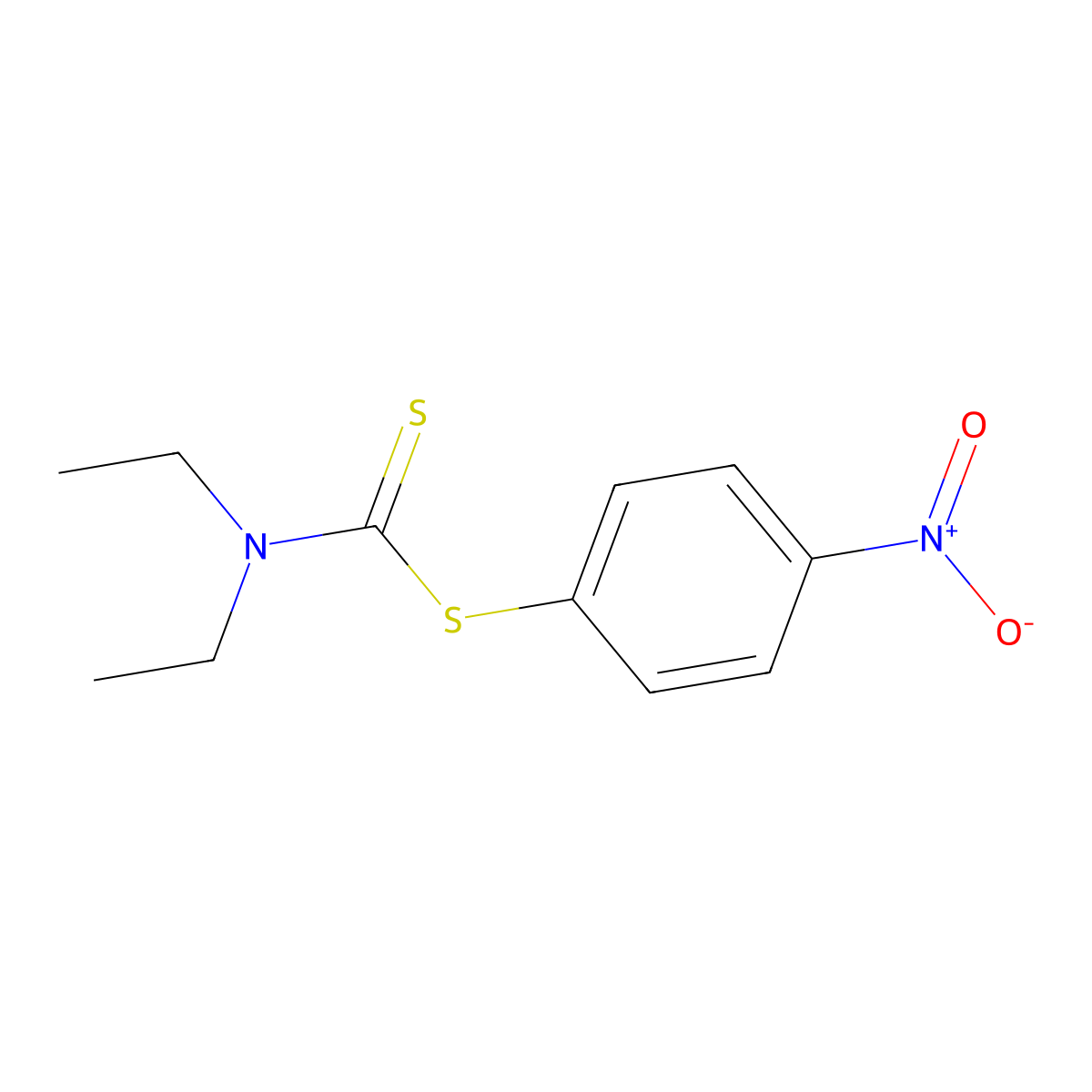 4-Nitrophenyl diethylcarbamodithioate molecular structure, CAS 303024-05-7
