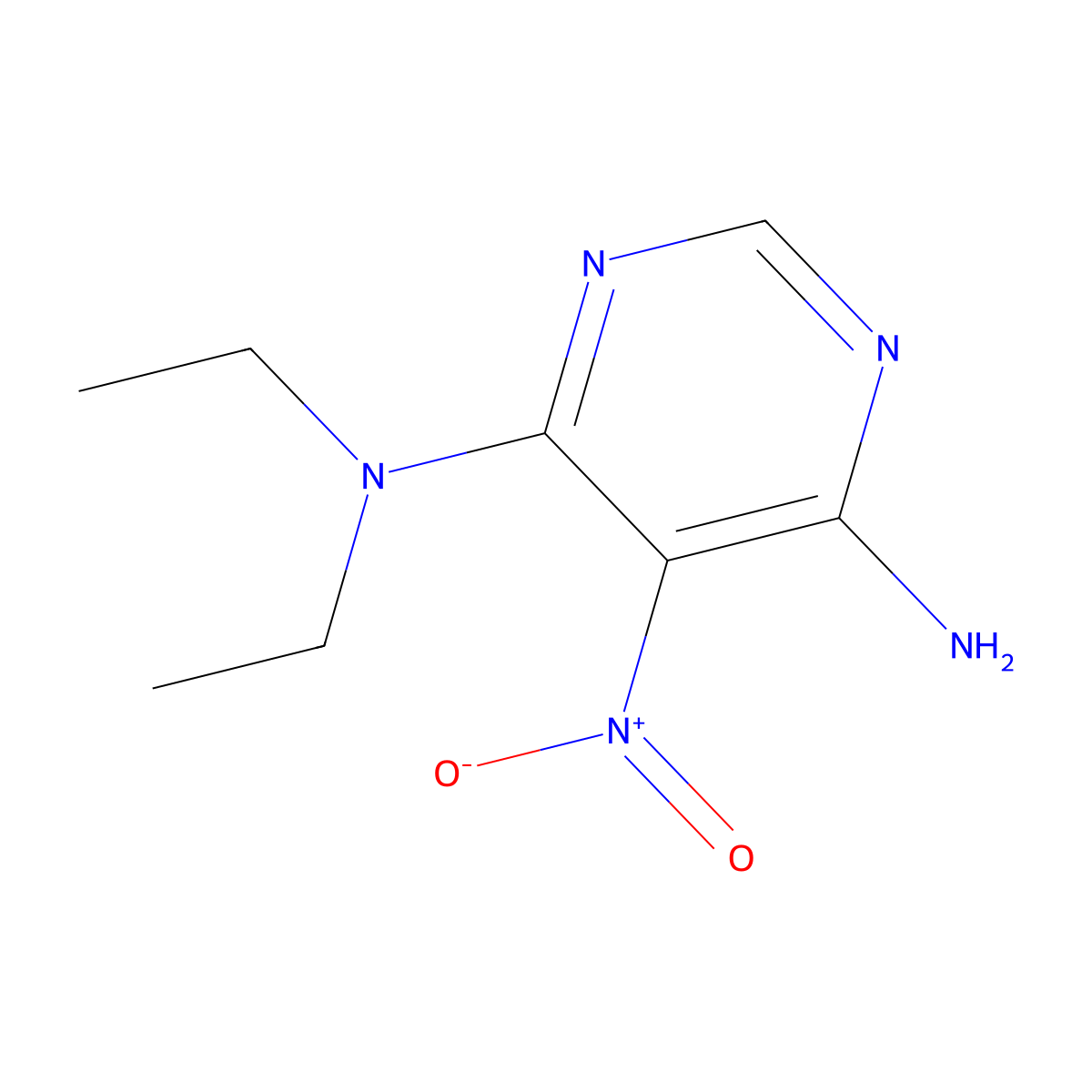 N,N-diethyl-5-nitropyrimidine-4,6-diamine molecular structure, CAS 303024-36-4
