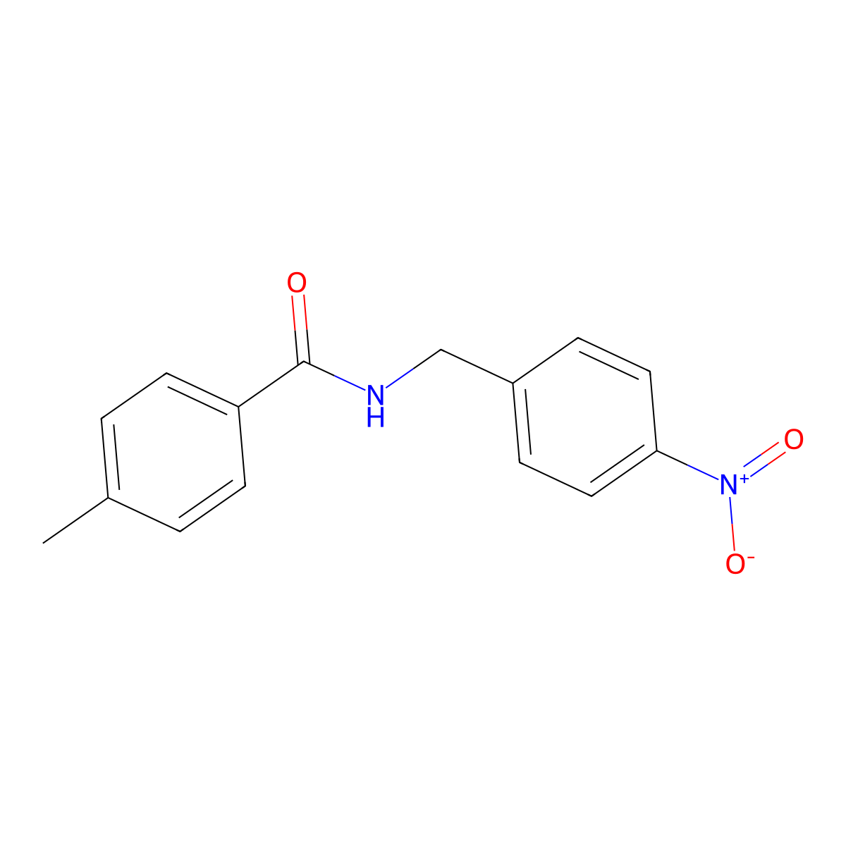 4-methyl-N-[(4-nitrophenyl)methyl]benzamide molecular structure, CAS 303024-56-8