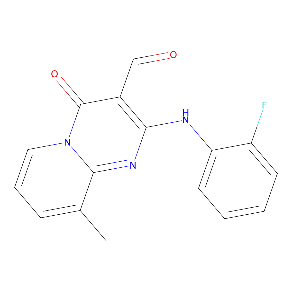 2-(2-Fluoroanilino)-9-methyl-4-oxopyrido[1,2-a]pyrimidine-3-carbaldehyde molecular structure, CAS 303025-13-0