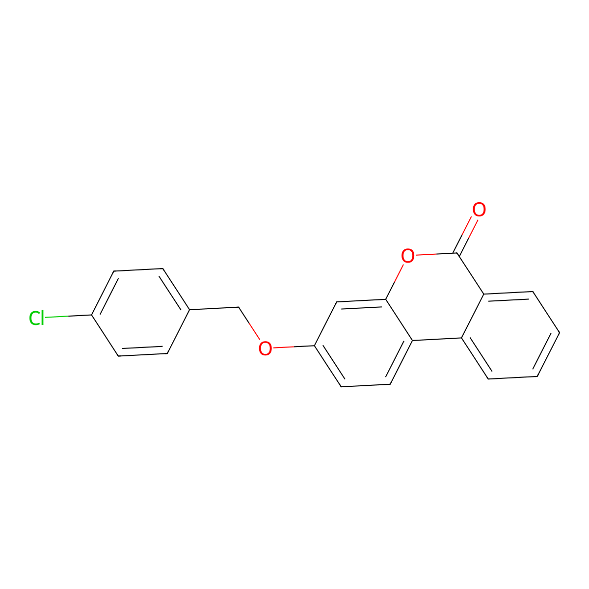 3-[(4-Chlorophenyl)methoxy]benzo[c]chromen-6-one molecular structure, CAS 303025-22-1
