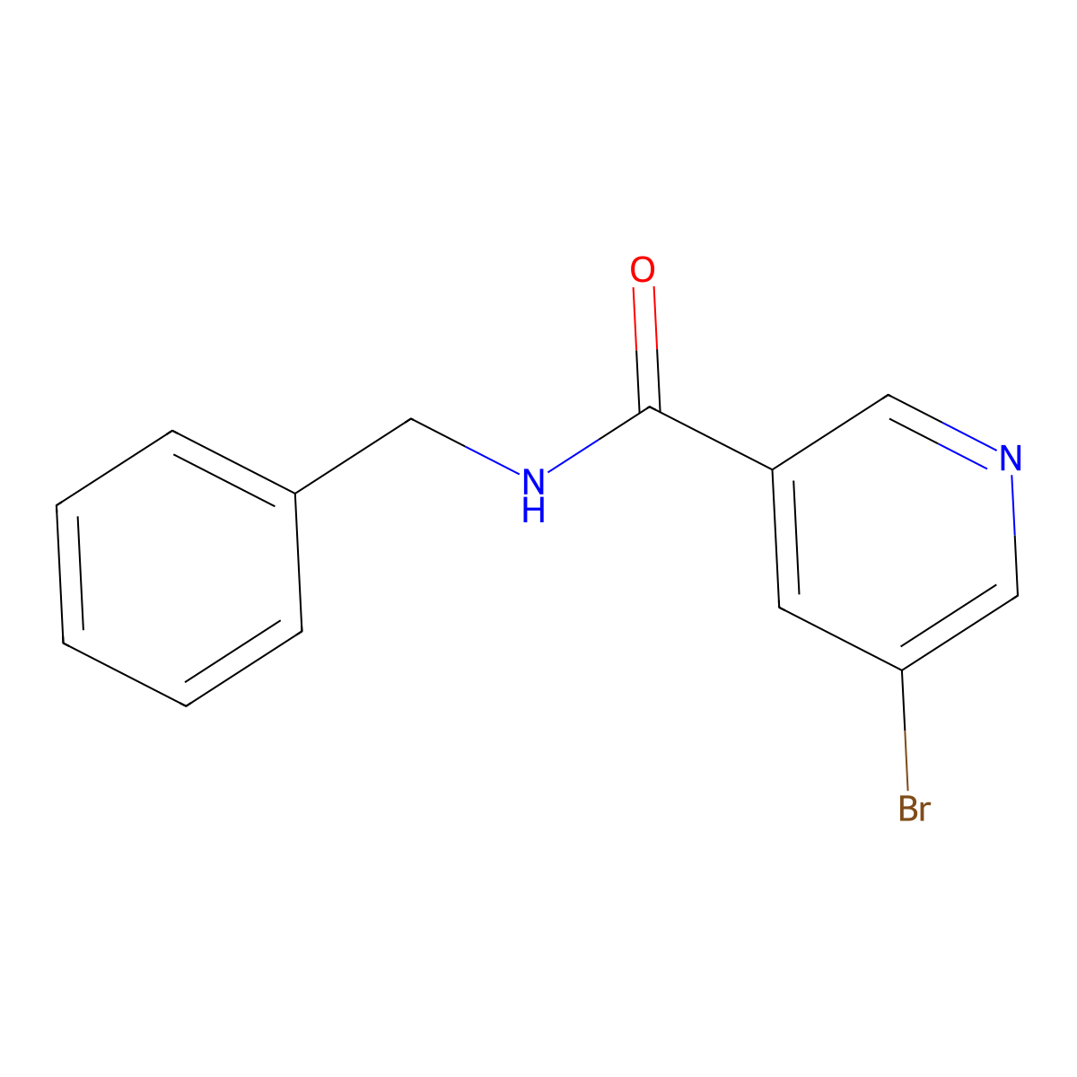 N-benzyl-5-bromonicotinamide molecular structure, CAS 303031-43-8