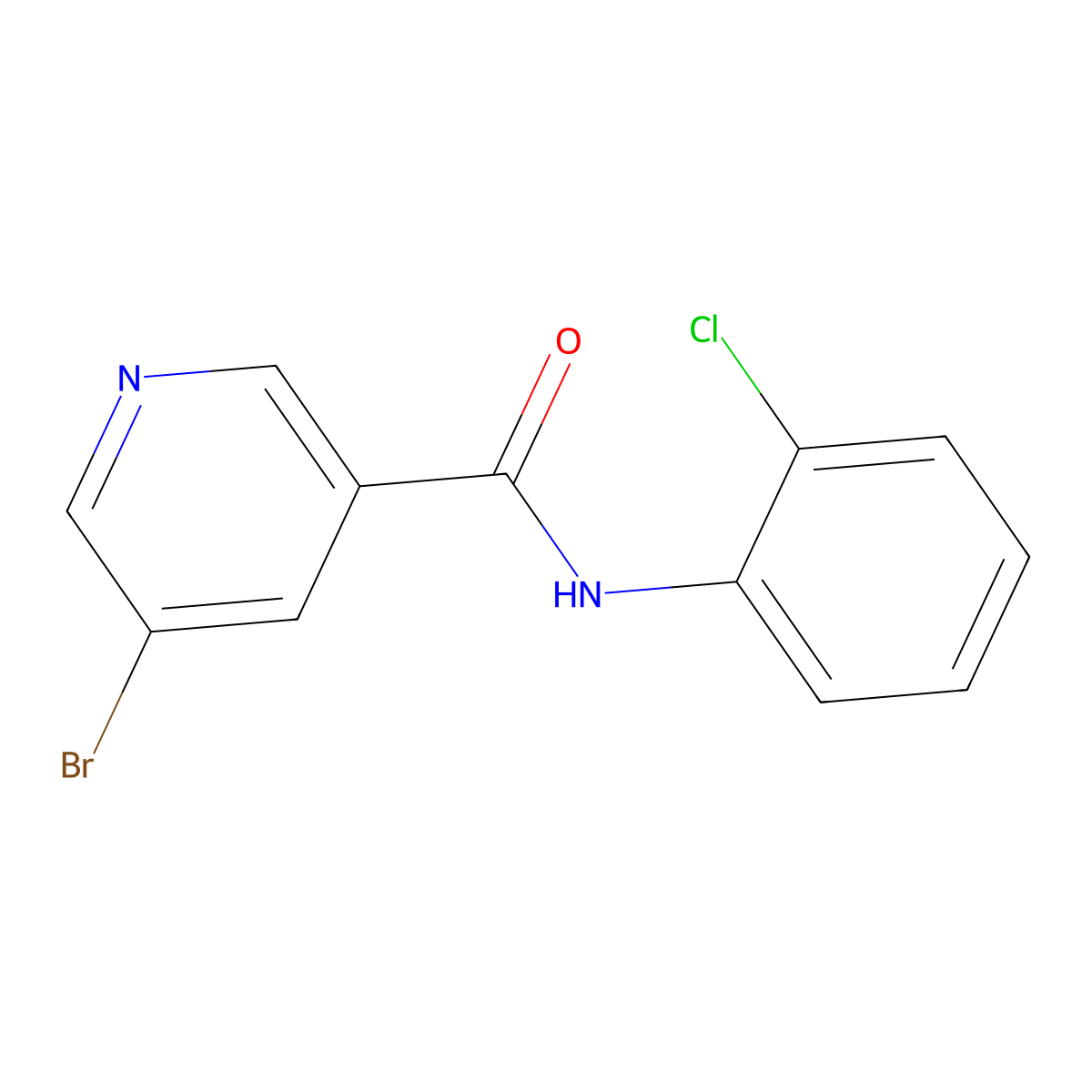 5-bromo-N-(2-chlorophenyl)pyridine-3-carboxamide molecular structure, CAS 303031-45-0