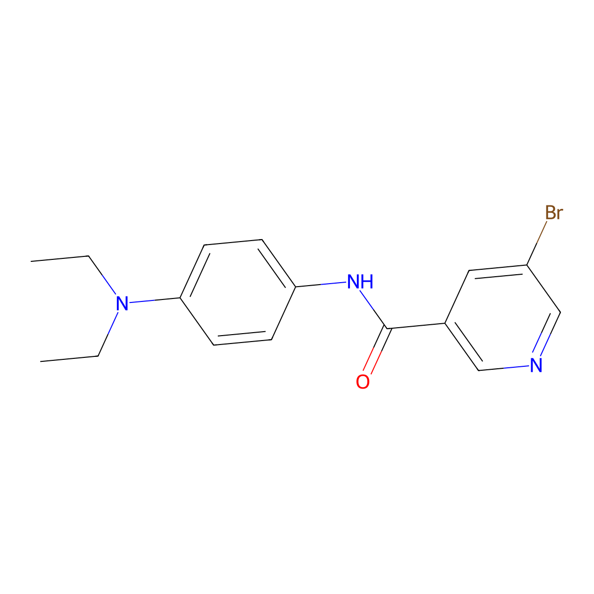 5-bromo-N-[4-(diethylamino)phenyl]pyridine-3-carboxamide molecular structure, CAS 303031-60-9