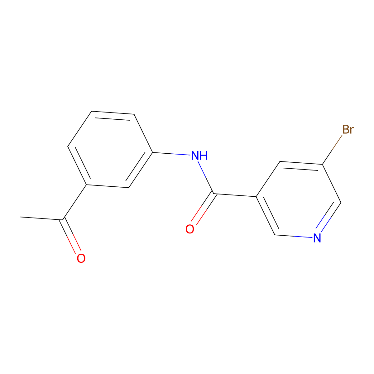 N-(3-acetylphenyl)-5-bromopyridine-3-carboxamide molecular structure, CAS 303031-61-0