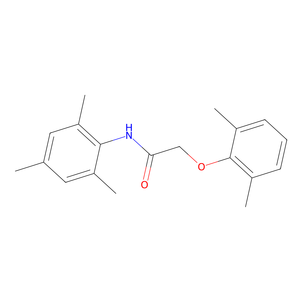 2-(2,6-dimethylphenoxy)-N-mesitylacetamide molecular structure, CAS 303031-84-7