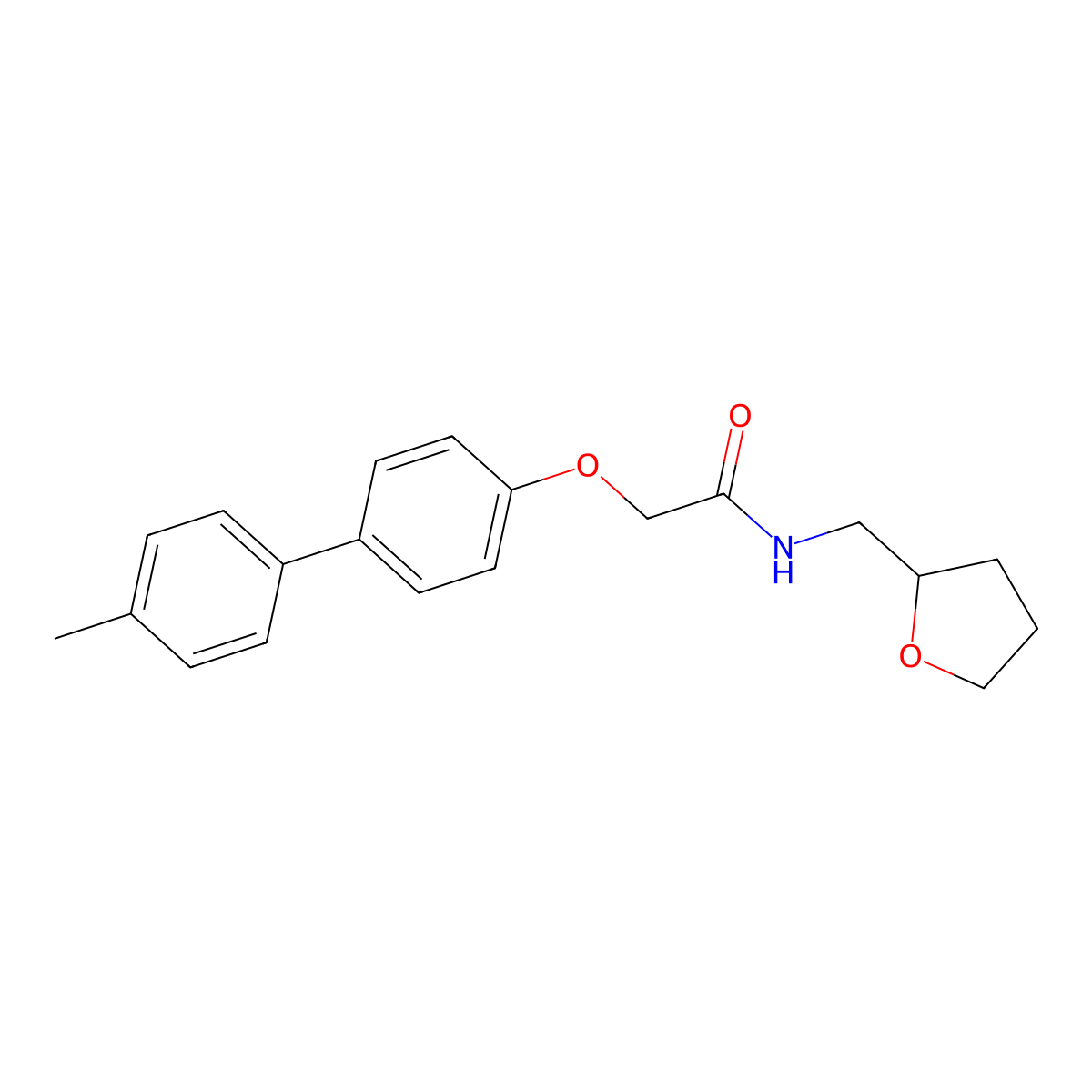 2-[4-(4-methylphenyl)phenoxy]-N-(oxolan-2-ylmethyl)acetamide molecular structure, CAS 303032-00-0