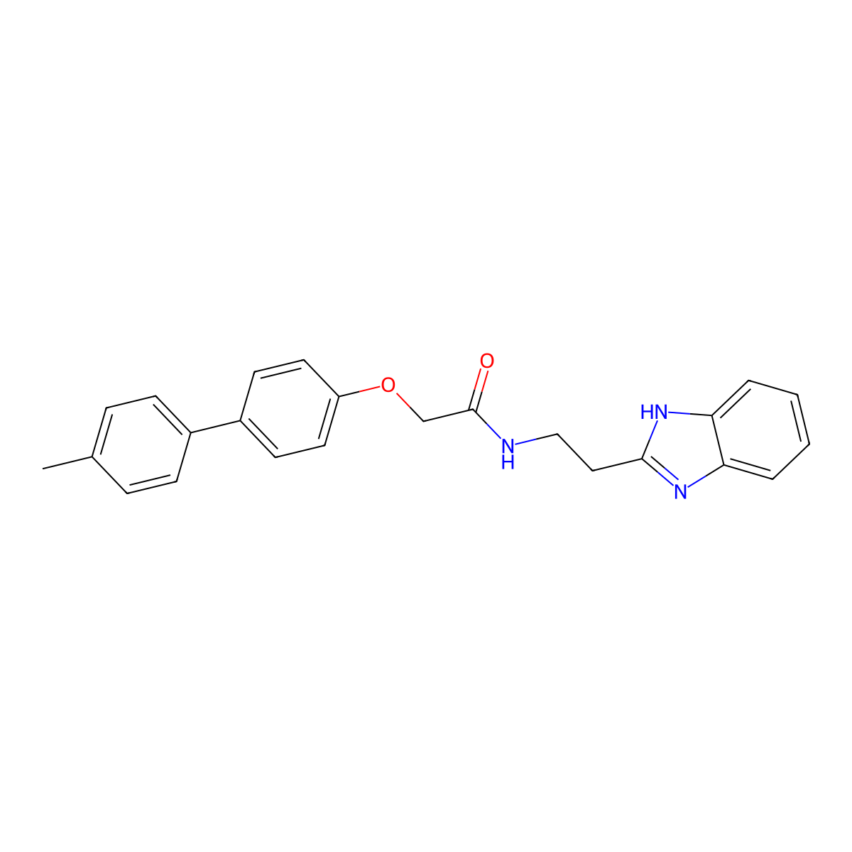 N-(2-benzimidazol-2-ylethyl)-2-[4-(4-methylphenyl)phenoxy]acetamide molecular structure, CAS 303032-31-7