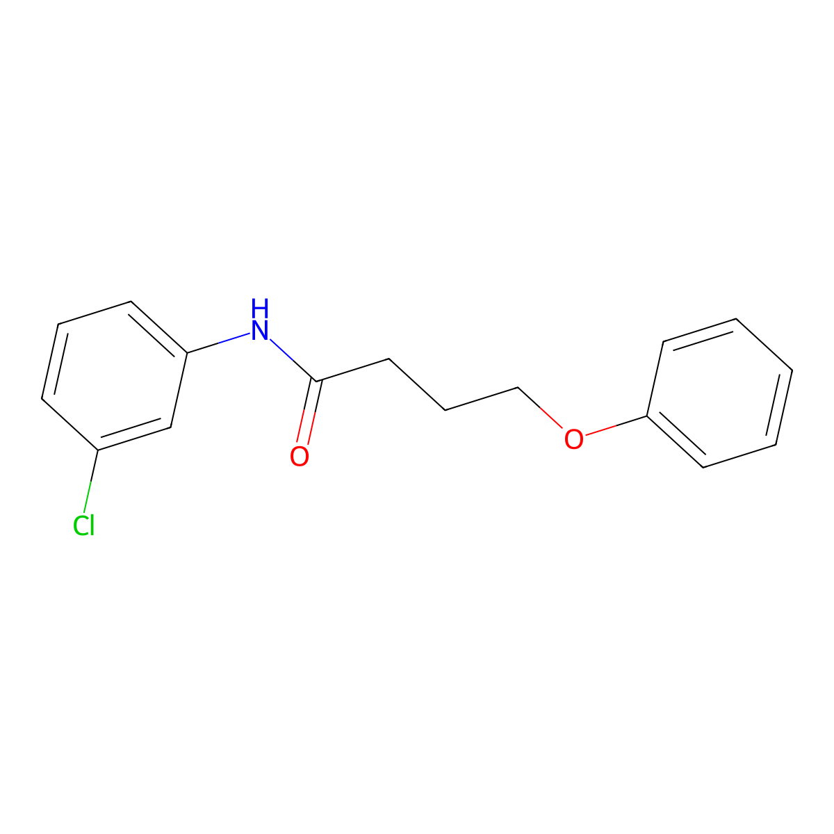 N-(3-chlorophenyl)-4-phenoxybutanamide molecular structure, CAS 303032-91-9