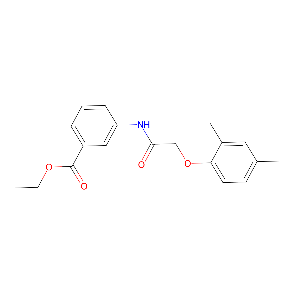 Ethyl 3-{[(2,4-dimethylphenoxy)acetyl]amino}benzoate molecular structure, CAS 303033-48-9