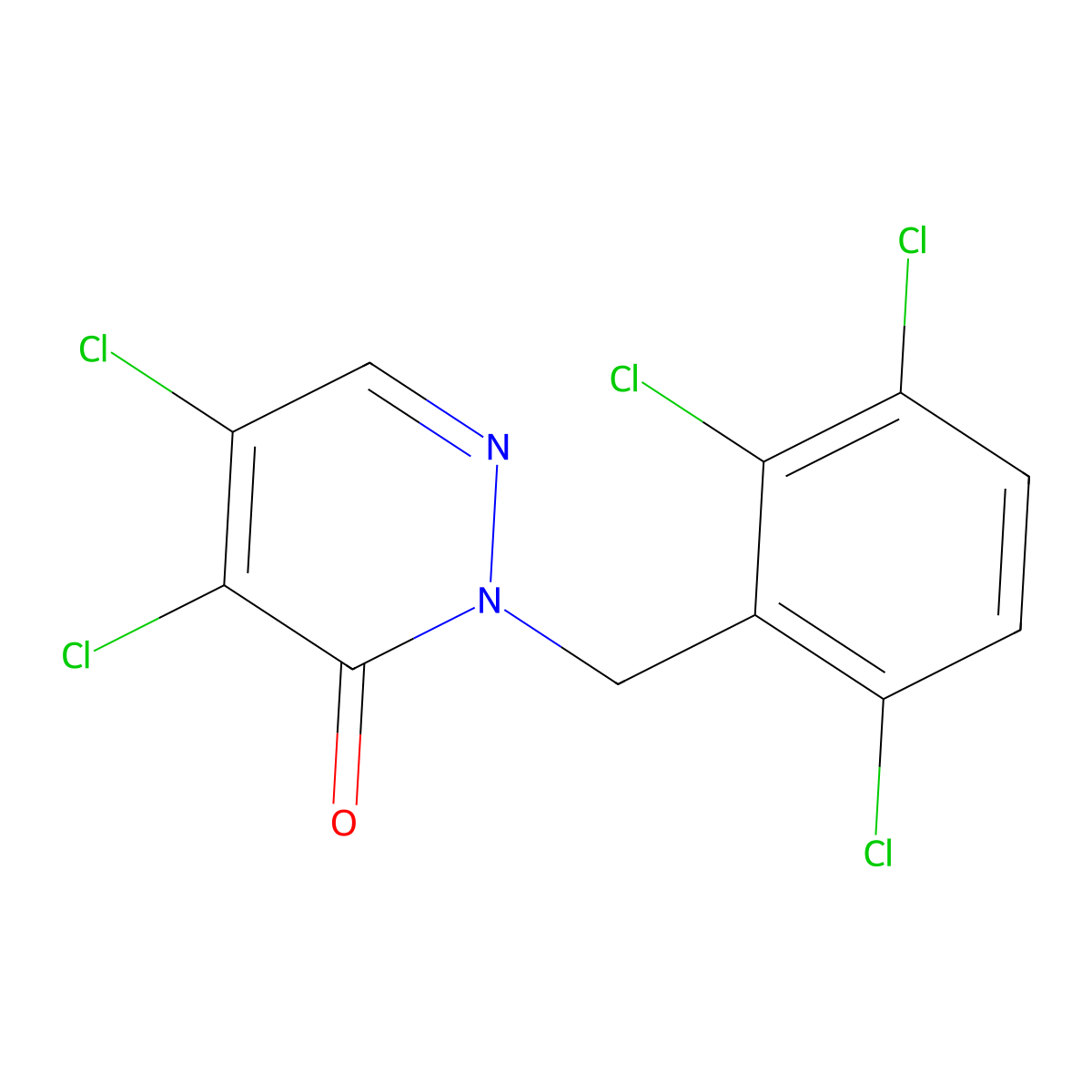 4,5-dichloro-2-(2,3,6-trichlorobenzyl)pyridazin-3(2H)-one molecular structure, CAS 303033-93-4