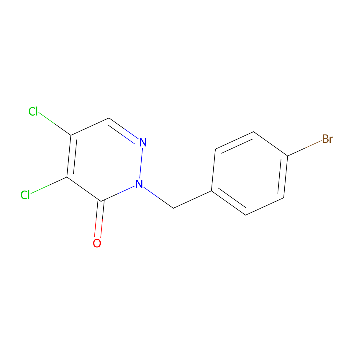 2-[(4-Bromophenyl)methyl]-4,5-dichloro-2,3-dihydropyridazin-3-one molecular structure, CAS 303033-94-5