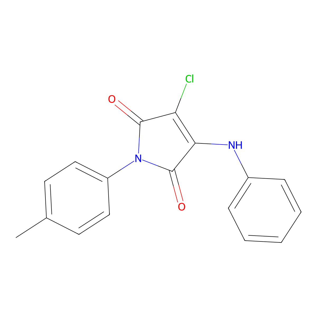 3-Anilino-4-chloro-1-(4-methylphenyl)pyrrole-2,5-dione molecular structure, CAS 303034-19-7