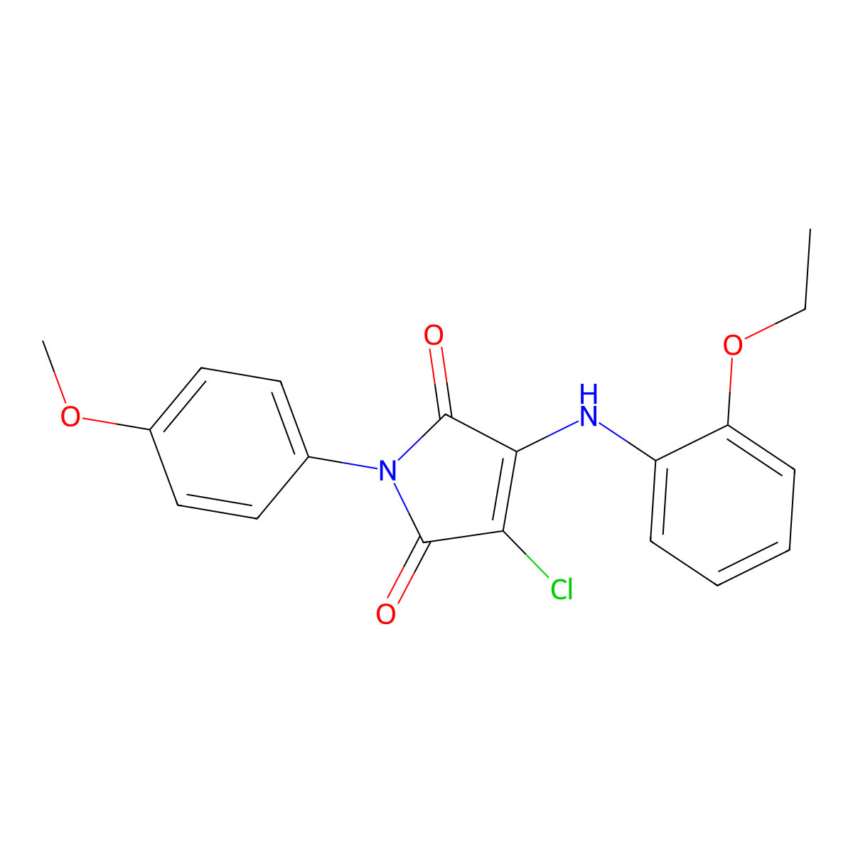 3-Chloro-4-(2-ethoxyanilino)-1-(4-methoxyphenyl)pyrrole-2,5-dione molecular structure, CAS 303034-54-0