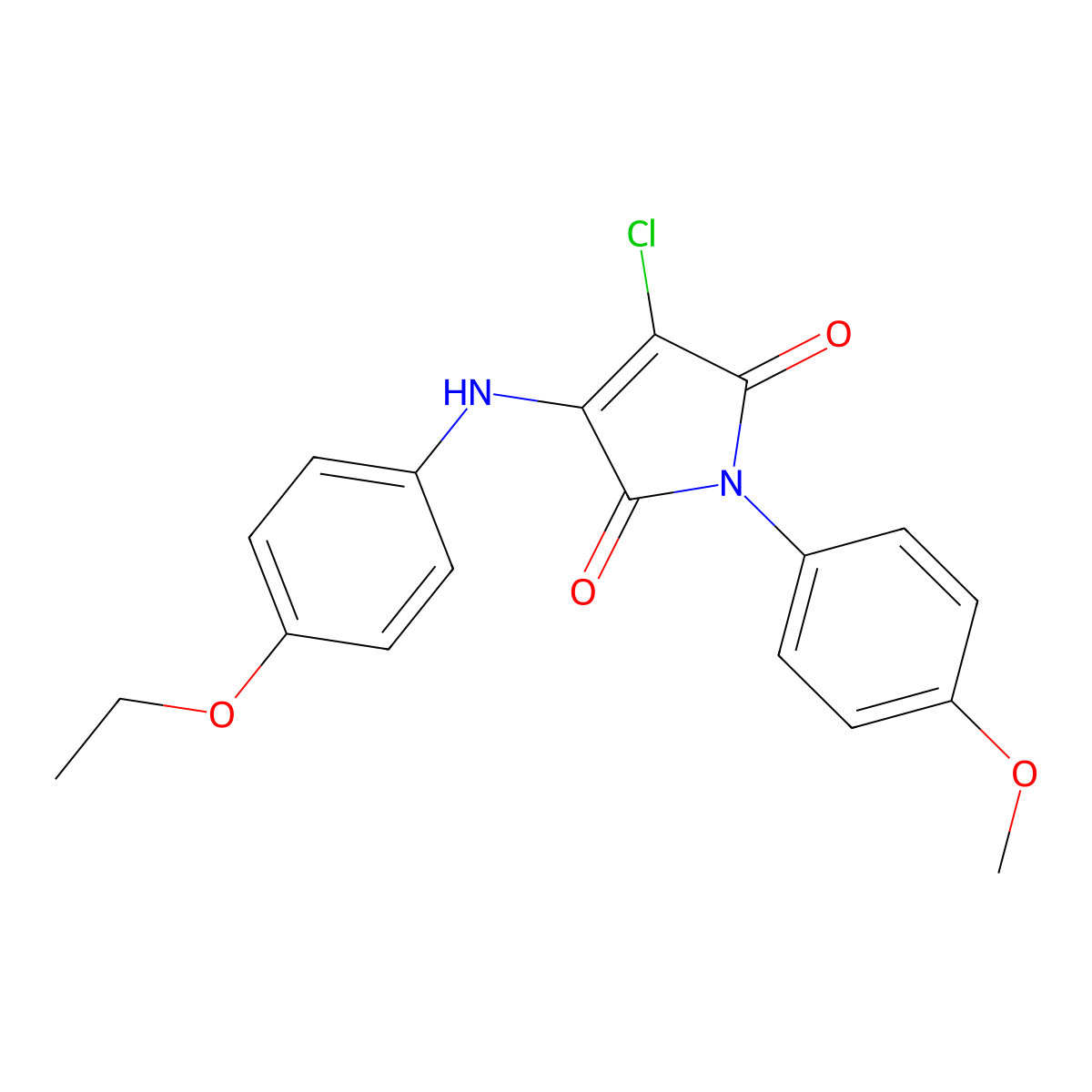 3-Chloro-4-(4-ethoxyanilino)-1-(4-methoxyphenyl)pyrrole-2,5-dione molecular structure, CAS 303034-55-1