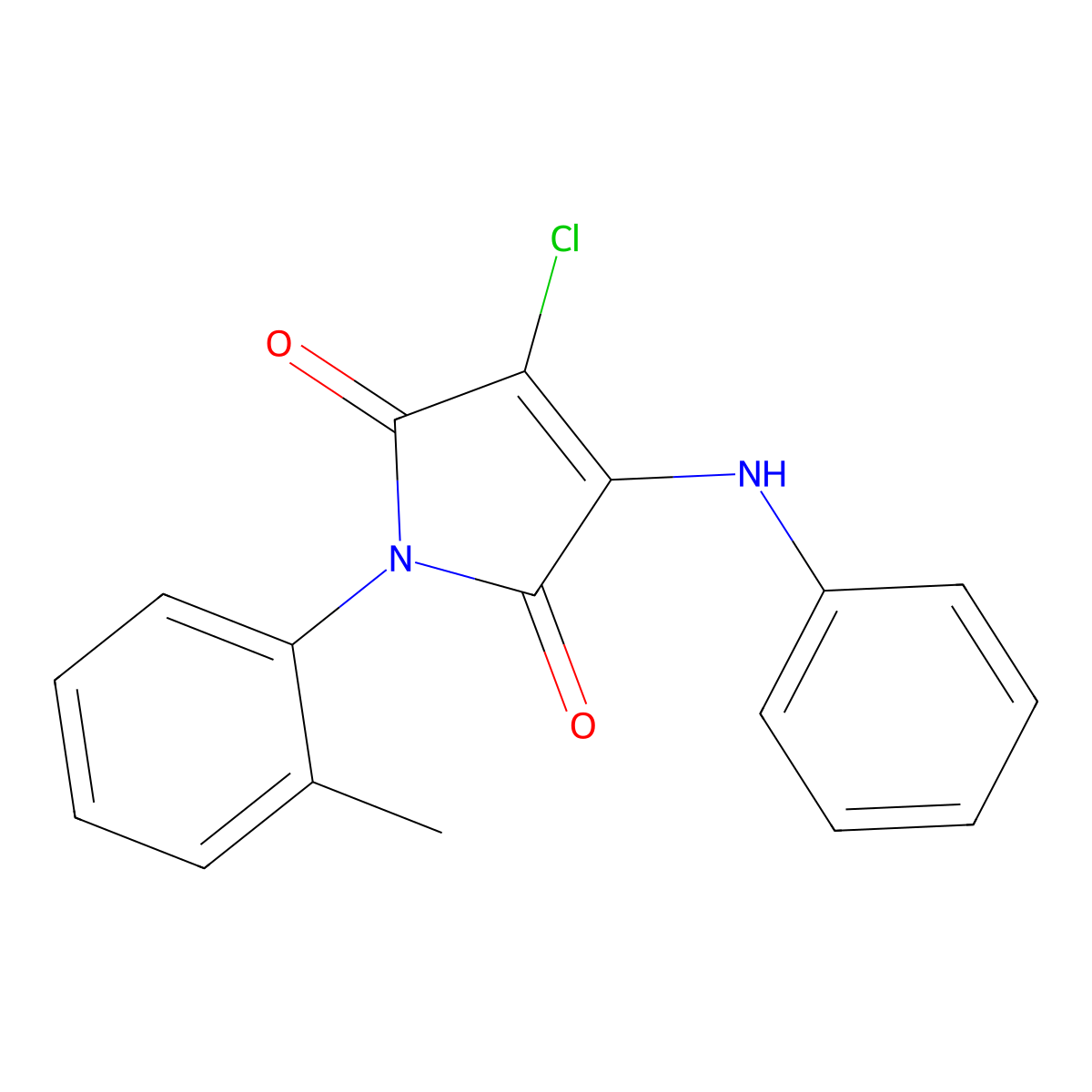 3-Anilino-4-chloro-1-(2-methylphenyl)pyrrole-2,5-dione molecular structure, CAS 303034-73-3