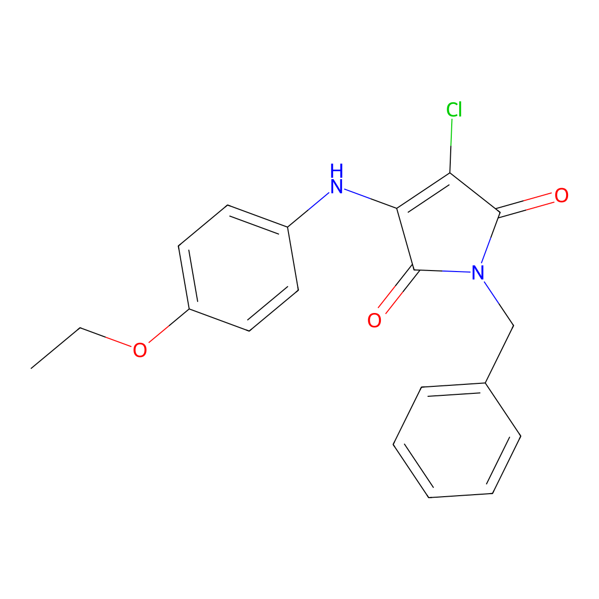 1-Benzyl-3-chloro-4-(4-ethoxyanilino)pyrrole-2,5-dione molecular structure, CAS 303035-07-6