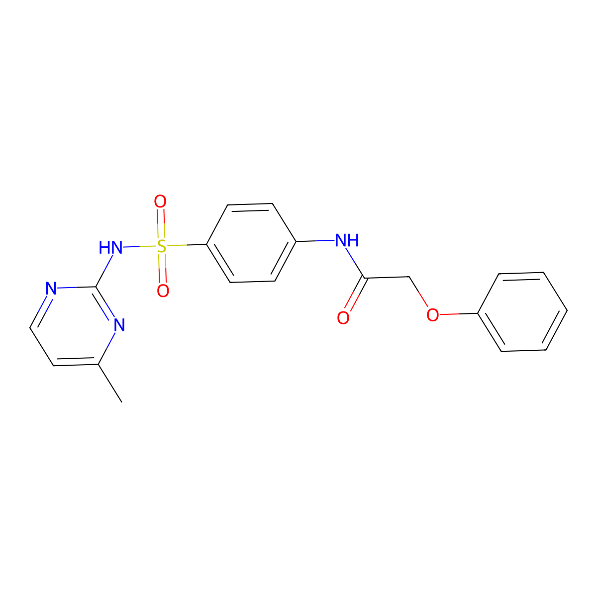 N-{4-[(4-methylpyrimidin-2-yl)sulfamoyl]phenyl}-2-phenoxyacetamide molecular structure, CAS 303035-29-2