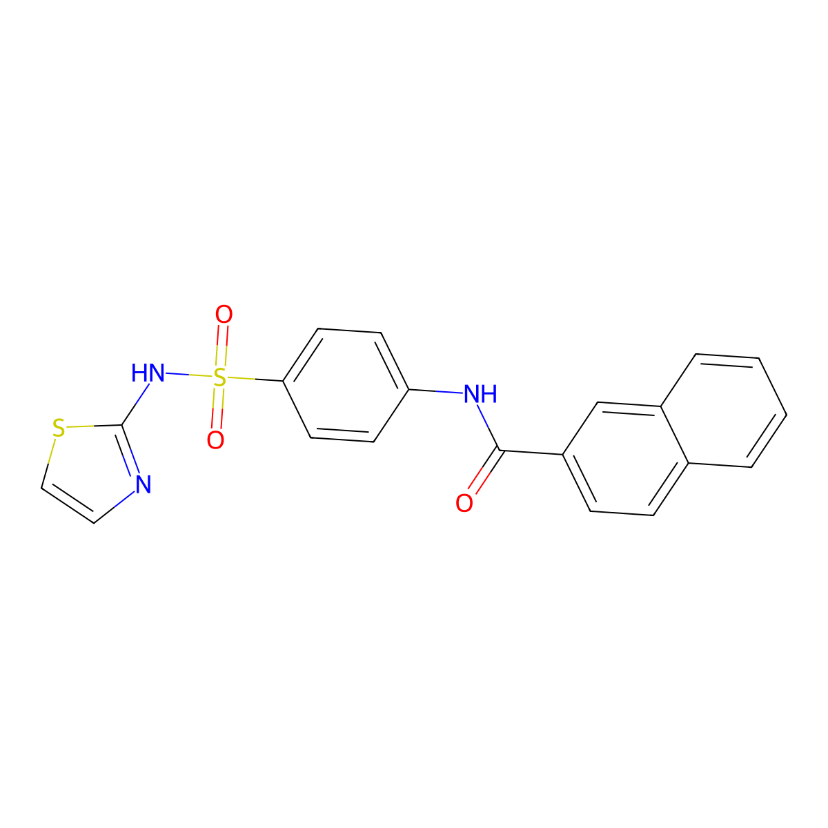 N-(4-(N-(thiazol-2-yl)sulfamoyl)phenyl)-2-naphthamide molecular structure, CAS 303035-49-6