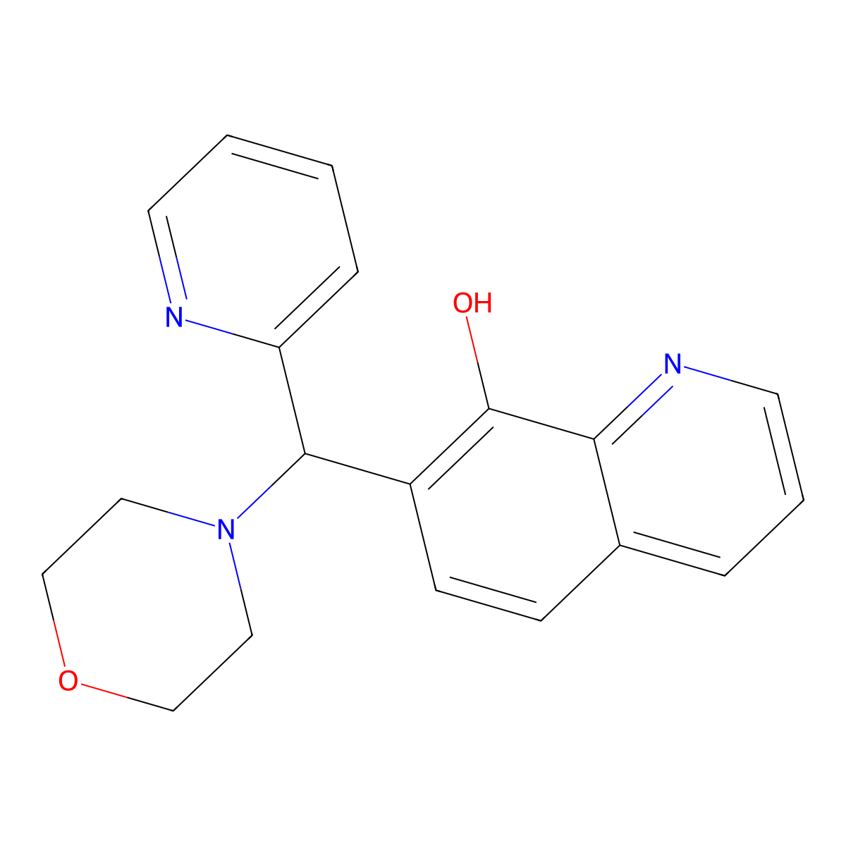 7-[Morpholin-4-yl(pyridin-2-yl)methyl]quinolin-8-ol molecular structure, CAS 303035-65-6