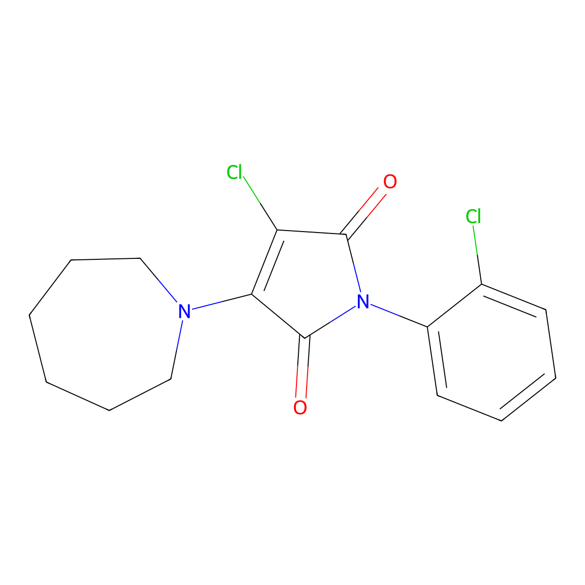 3-(Azepan-1-yl)-4-chloro-1-(2-chlorophenyl)pyrrole-2,5-dione molecular structure, CAS 303035-94-1