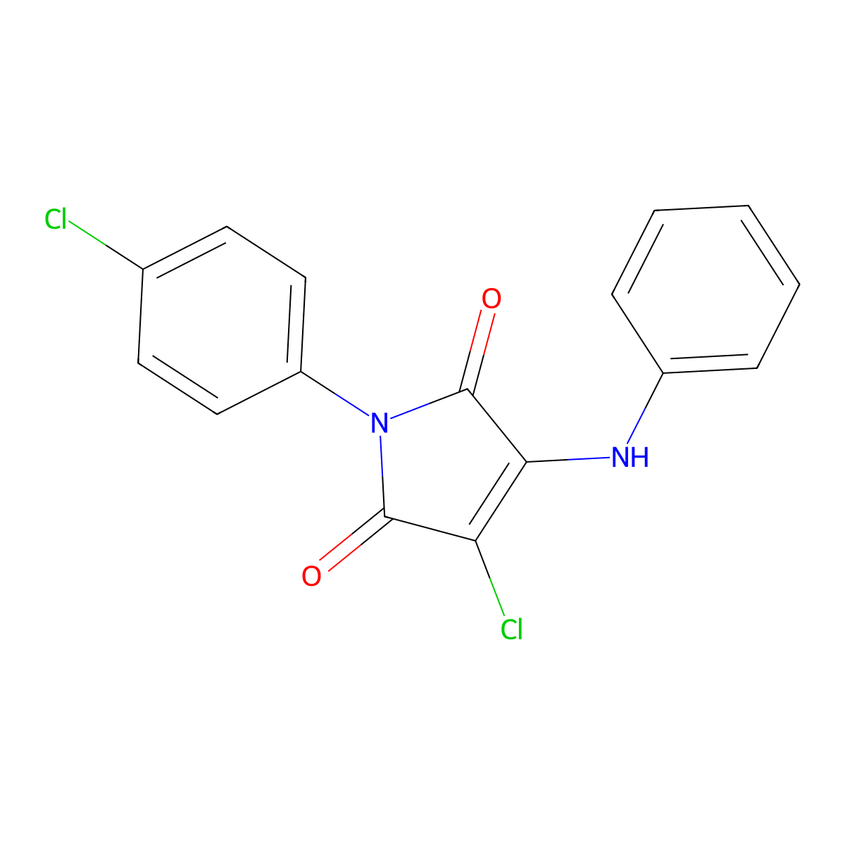 3-Anilino-4-chloro-1-(4-chlorophenyl)pyrrole-2,5-dione molecular structure, CAS 303036-20-6
