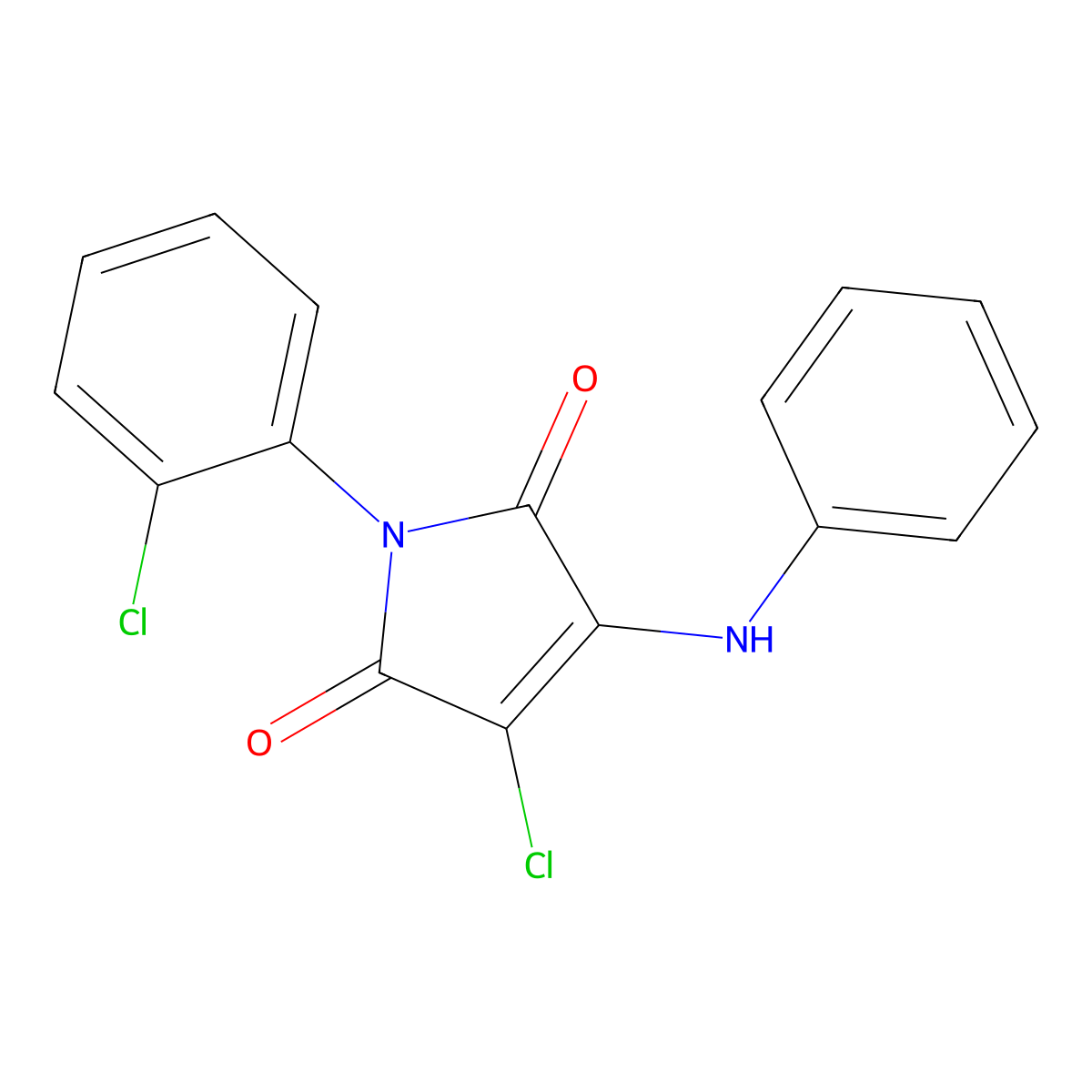 3-Anilino-4-chloro-1-(2-chlorophenyl)pyrrole-2,5-dione molecular structure, CAS 303036-21-7