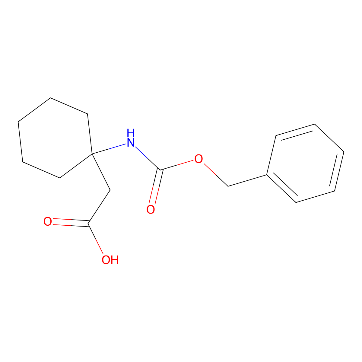 (1-Cbz-aminocyclohexyl)acetic acid molecular structure, CAS 303037-19-6