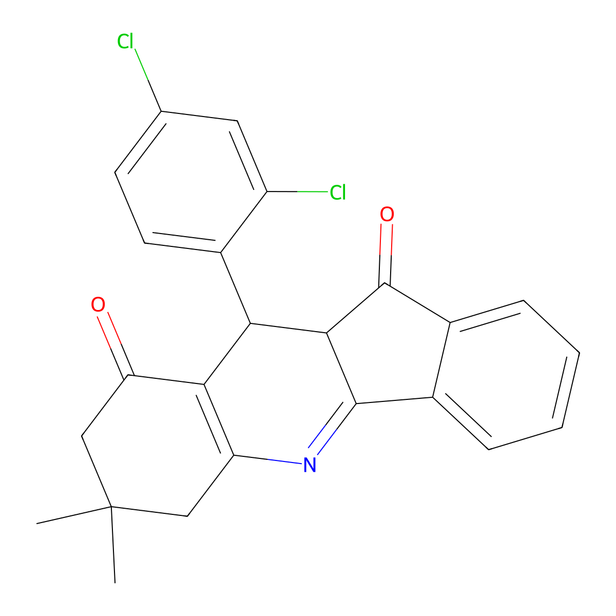 10-(2,4-dichlorophenyl)-7,7-dimethyl-7,8,10,10a-tetrahydro-6H-indeno[1,2-b]quinoline-9,11-dione molecular structure, CAS 303037-47-0