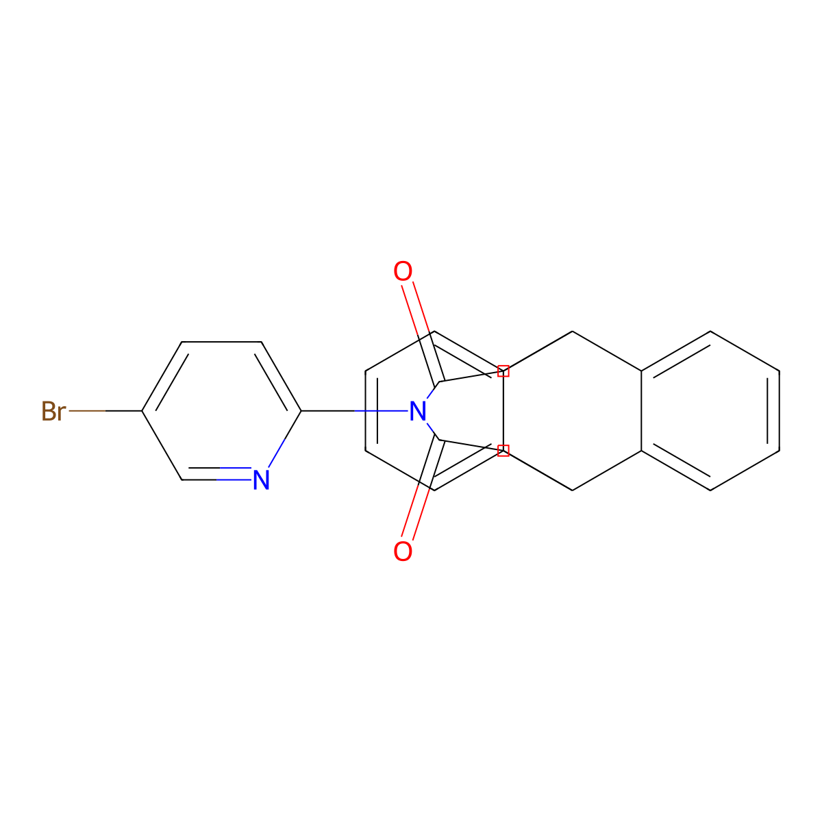 17-(5-Bromopyridin-2-yl)-17-azapentacyclo[6.6.5.0~2,7~.0~9,14~.0~15,19~]nonadeca-2,4,6,9,11,13-hexaene-16,18-dione (non-preferred name) molecular structure, CAS 303039-45-4