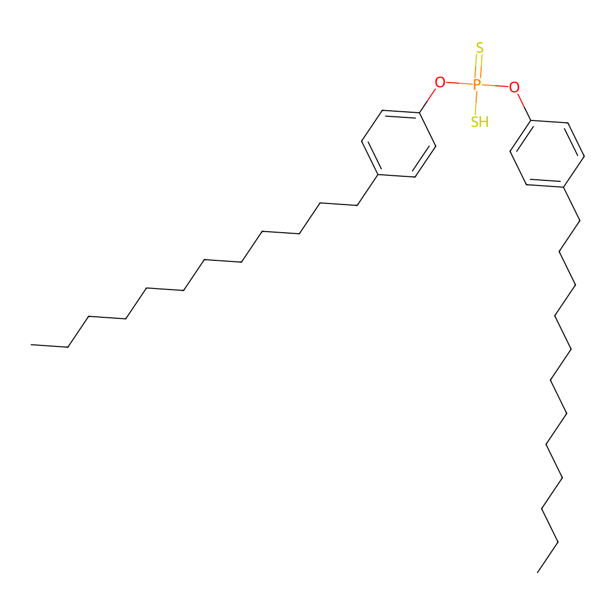 4-Dodecylphenol hydrogen phosphoro-dithioate molecular structure, CAS 30304-41-7