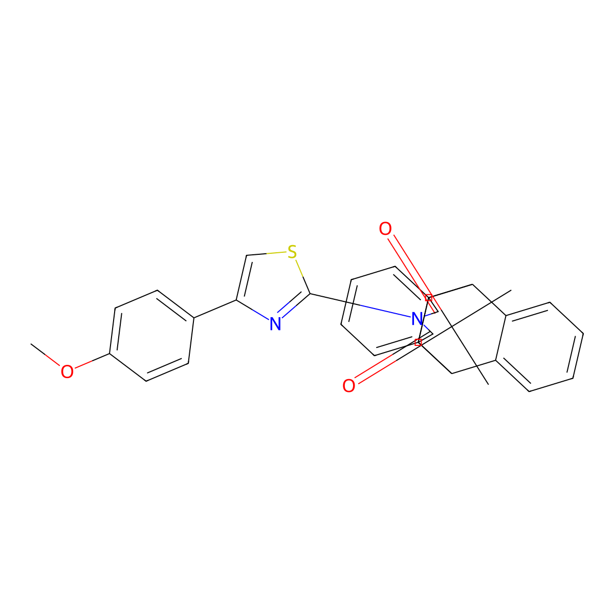 17-[4-(4-Methoxyphenyl)-1,3-thiazol-2-yl]-17-azapentacyclo[6.6.5.02,7.09,14.015,19]nonadeca-2,4,6,9,11,13-hexaene-16,18-dione molecular structure, CAS 303041-98-7