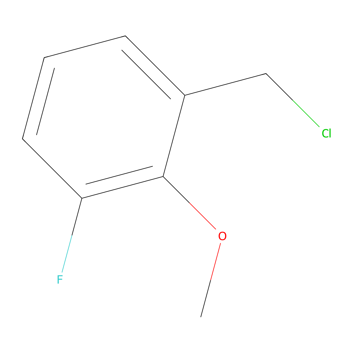 1-(Chloromethyl)-3-fluoro-2-methoxybenzene molecular structure, CAS 303043-93-8