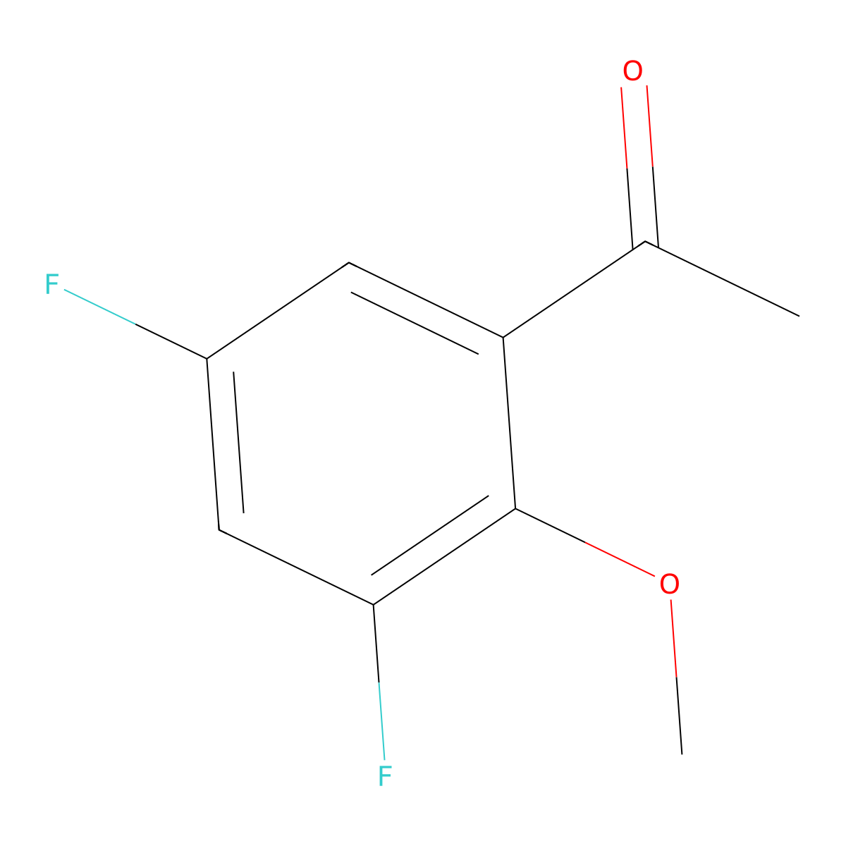 1-(3,5-Difluoro-2-methoxyphenyl)ethanone molecular structure, CAS 303043-97-2