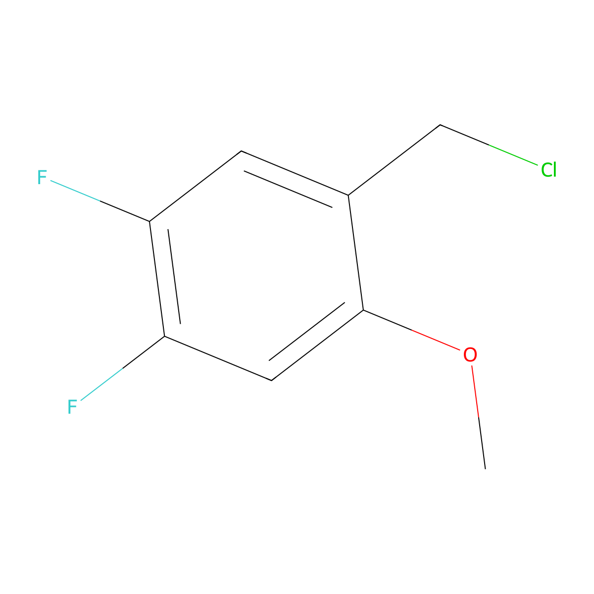 1-(Chloromethyl)-4,5-difluoro-2-methoxybenzene molecular structure, CAS 303044-01-1