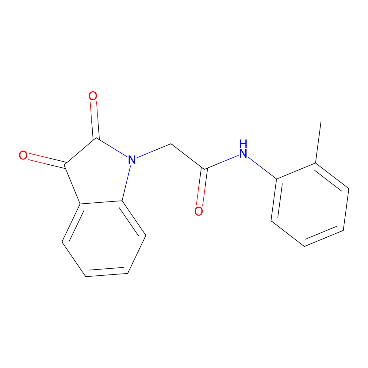 2-(2,3-dioxo-2,3-dihydro-1H-indol-1-yl)-N-(2-methylphenyl)acetamide molecular structure, CAS 303045-61-6