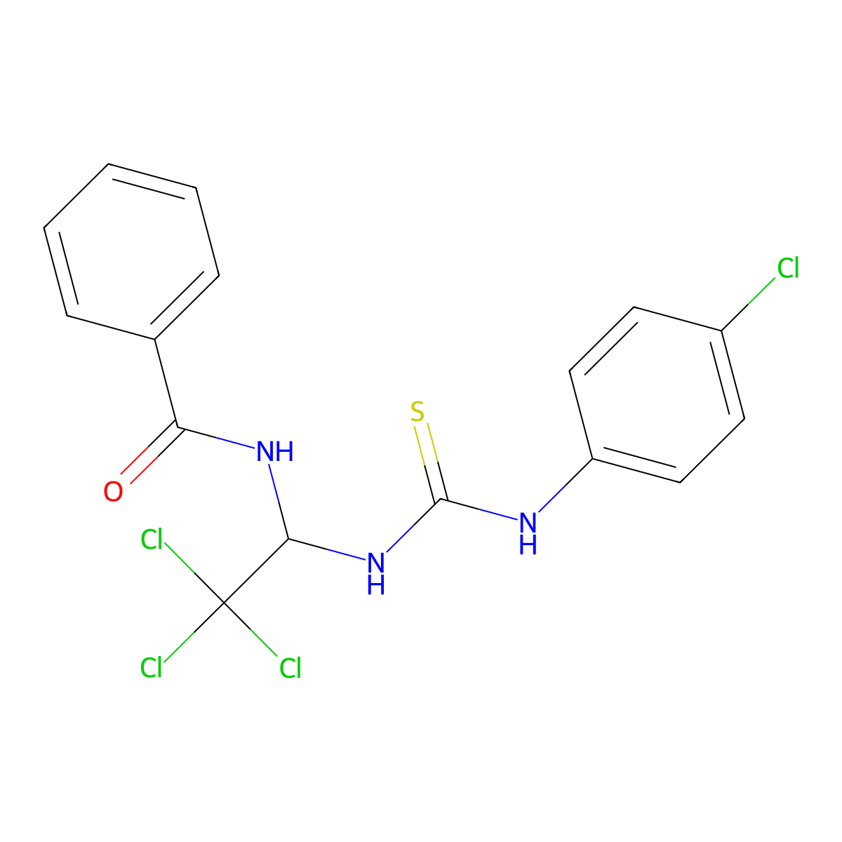 N-(2,2,2-trichloro-1-{[(4-chloroanilino)carbothioyl]amino}ethyl)benzamide molecular structure, CAS 303045-64-9